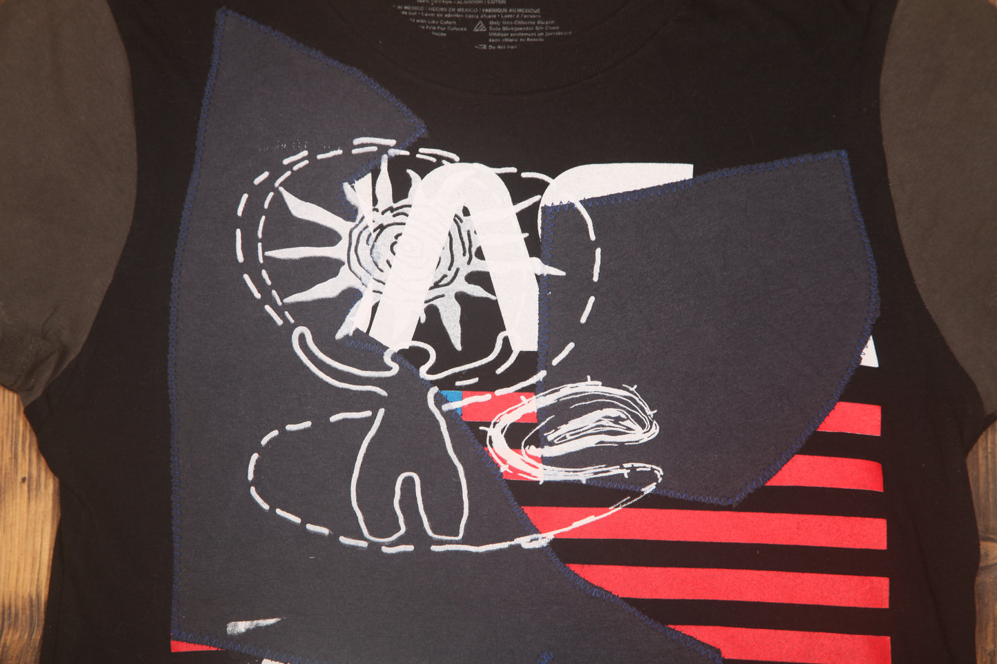 Short Sleeve Crop Screenprint Tee (UK6/8)