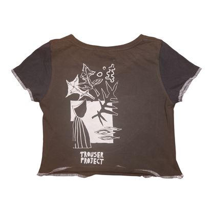 Short Sleeve Crop Screenprint Tee (UK6/8)