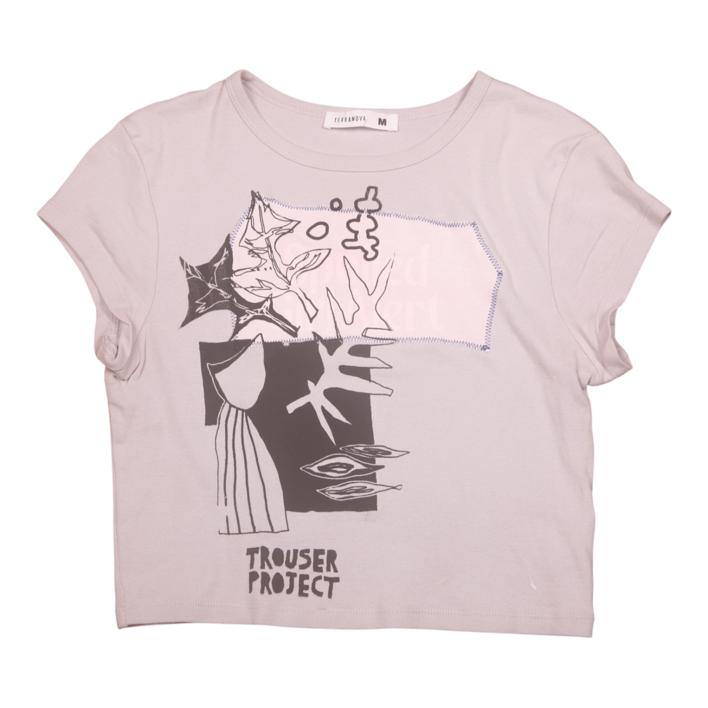 Short Sleeve Crop Screenprint Tee (UK6)
