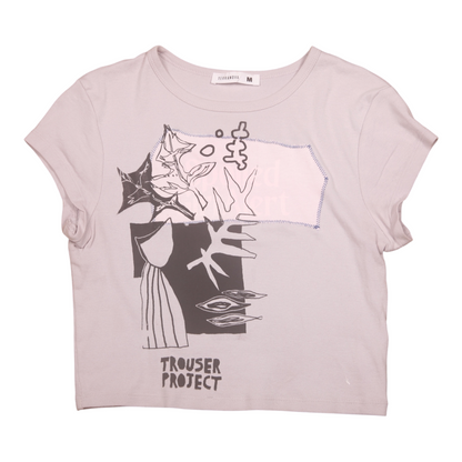 Short Sleeve Crop Screenprint Tee (UK6)
