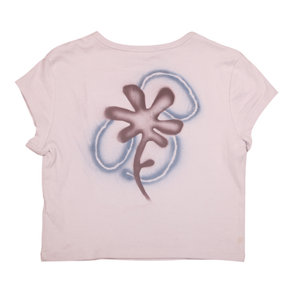 Short Sleeve Crop Screenprint Tee (UK6)