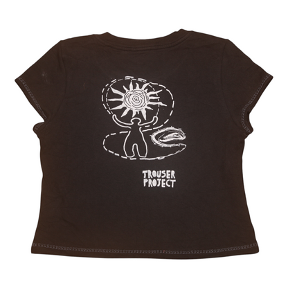 Short Sleeve Crop Screenprint Tee (UK8/10)
