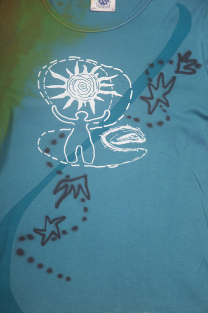 Long Sleeve Screenprint Fitted Tee (UK8/10)