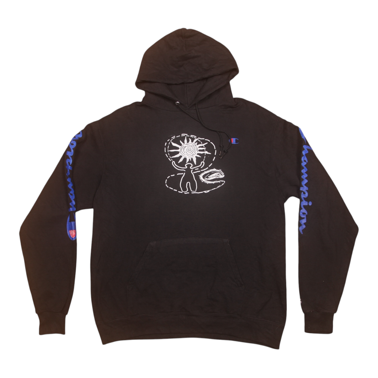 Vintage Upcycled Screenprint Hoodie (L)