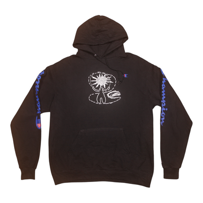 Vintage Upcycled Screenprint Hoodie (L)