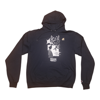 Vintage Upcycled Screenprint Hoodie (L)