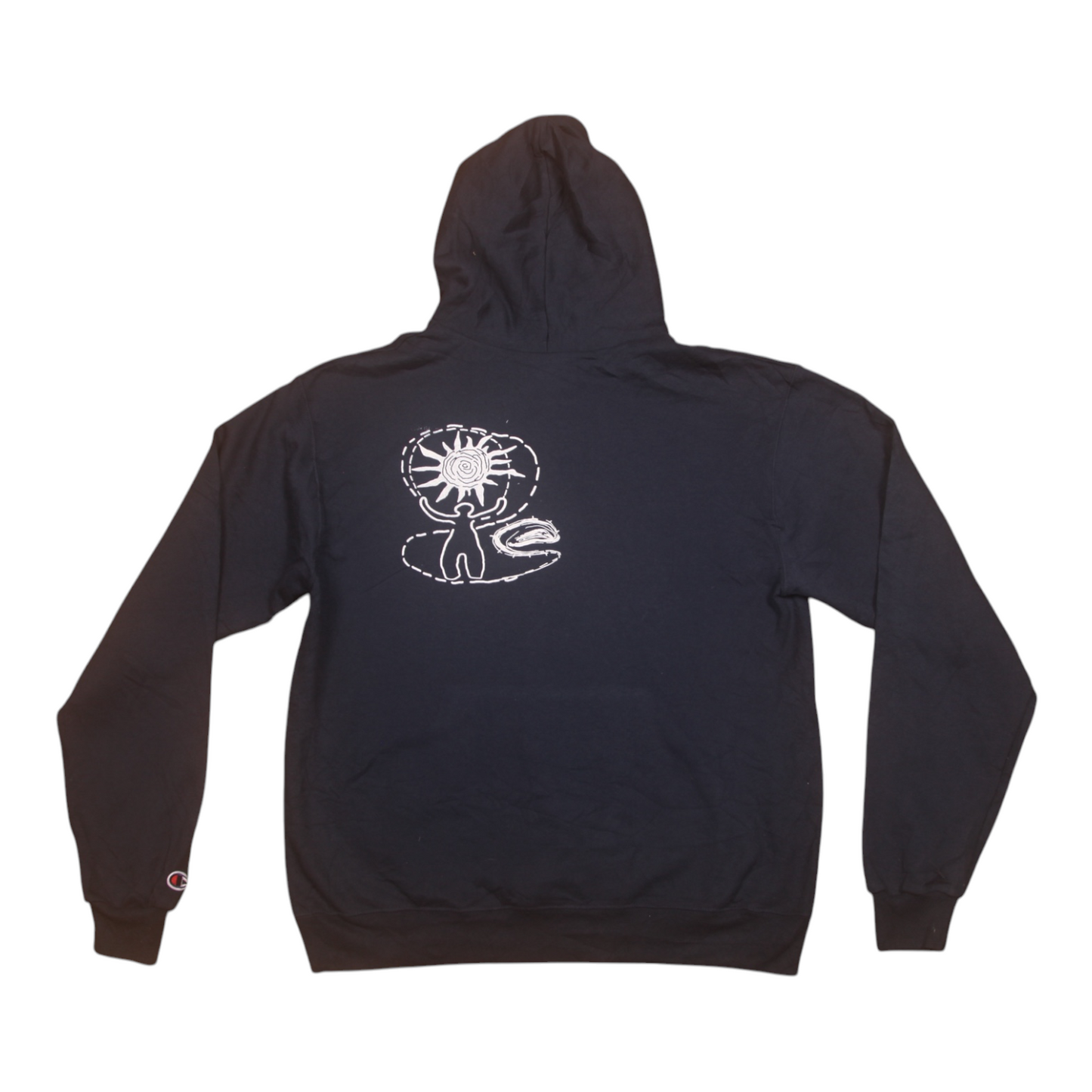 Vintage Upcycled Screenprint Hoodie (L)