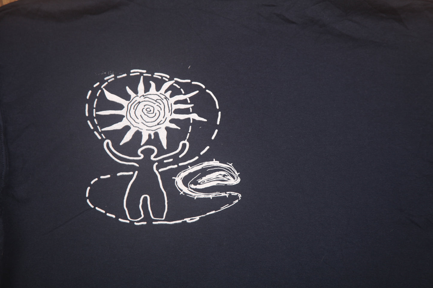 Vintage Upcycled Screenprint Hoodie (L)