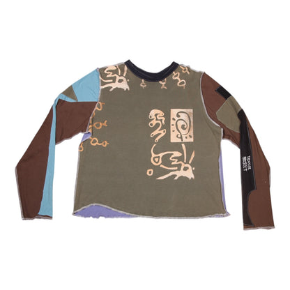 Patchwork Fitted Long Sleeve Top (UK16/18)