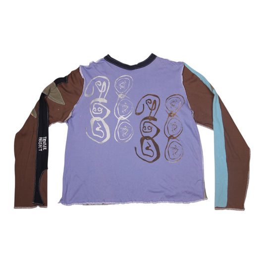 Patchwork Fitted Long Sleeve Top (UK16/18)