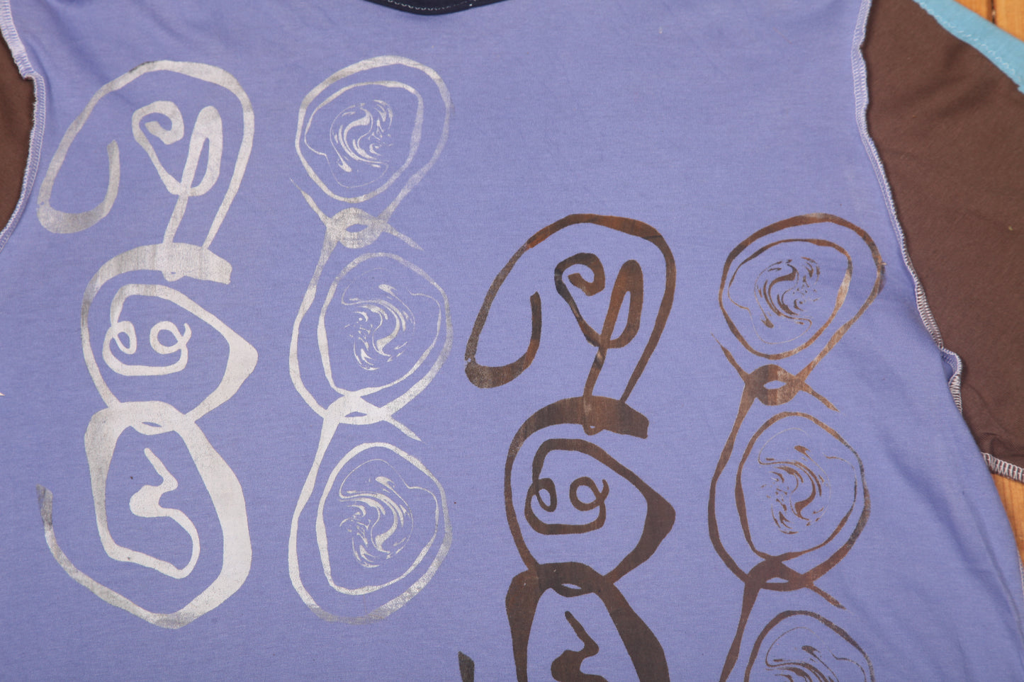 Patchwork Fitted Long Sleeve Top (UK16/18)