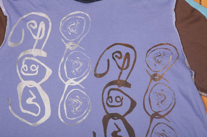 Patchwork Fitted Long Sleeve Top (UK16/18)