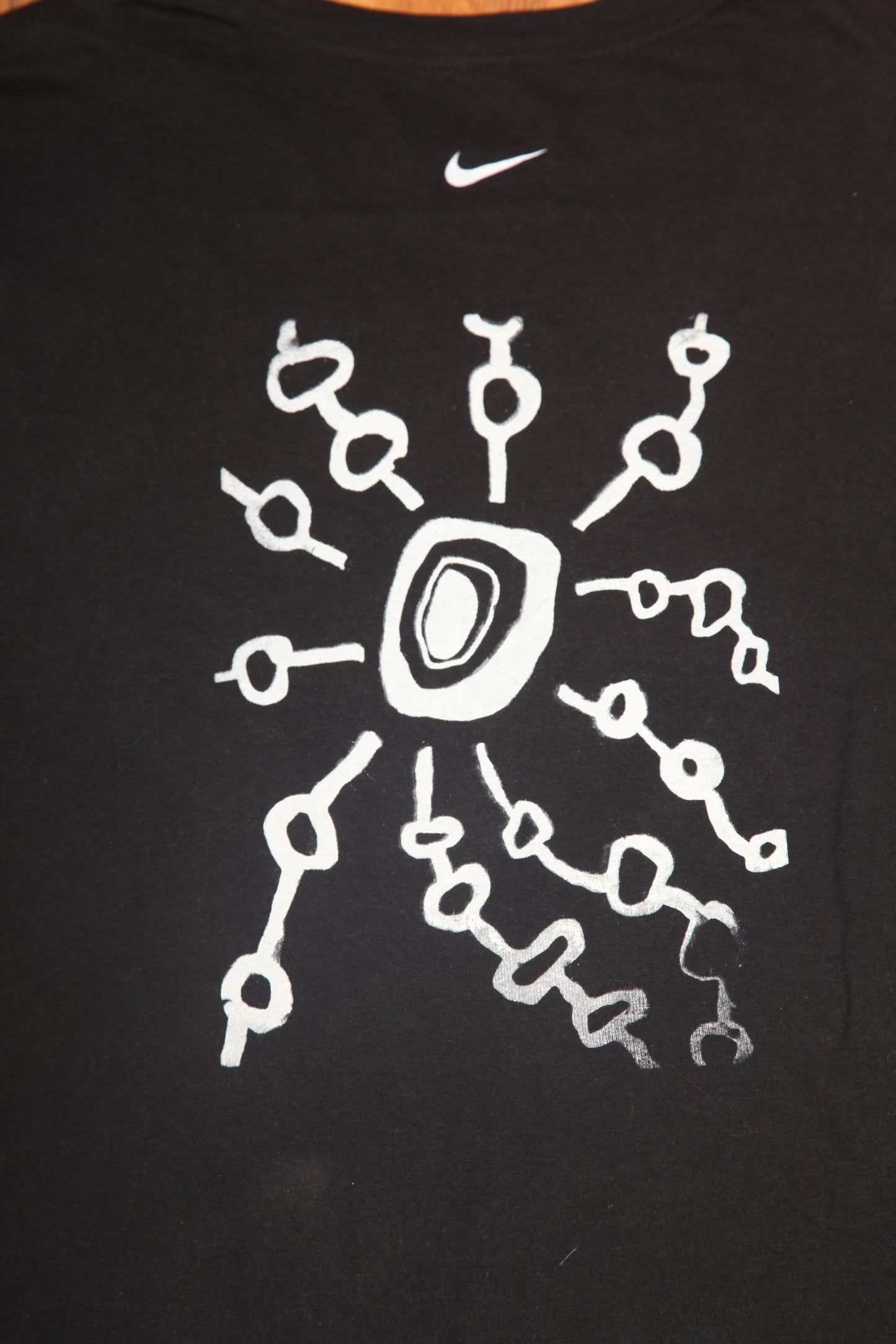 Upcycled Illustrated Screenprint T-shirt (L)