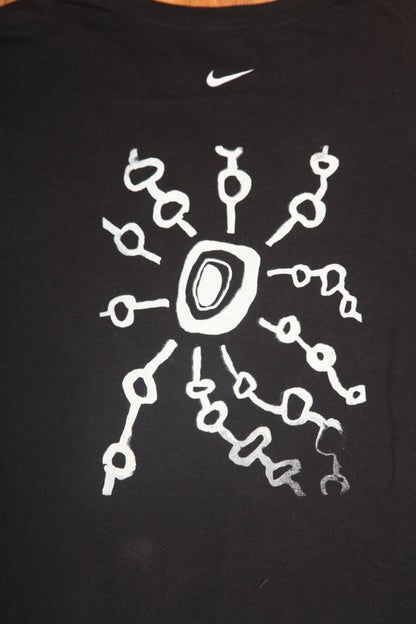 Upcycled Illustrated Screenprint T-shirt (L)