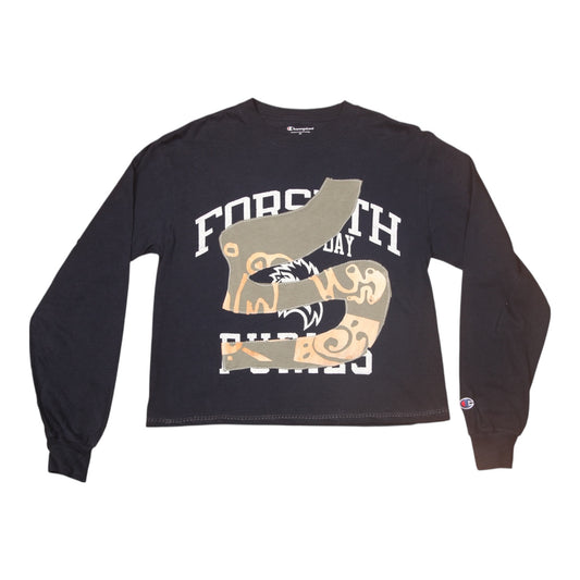 Upcycled Illustrated Screenprint T-shirt (S)