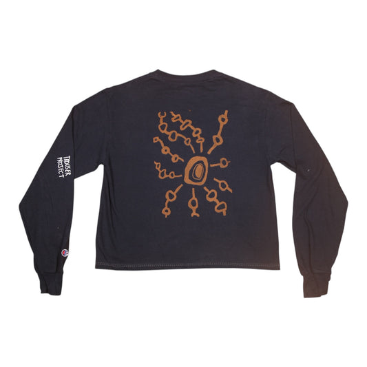 Upcycled Illustrated Screenprint T-shirt (S)