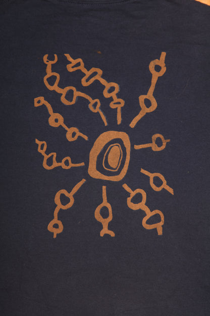 Upcycled Illustrated Screenprint T-shirt (S)