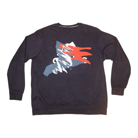 Upcycled Illustrated Screenprint Jumper (XL)