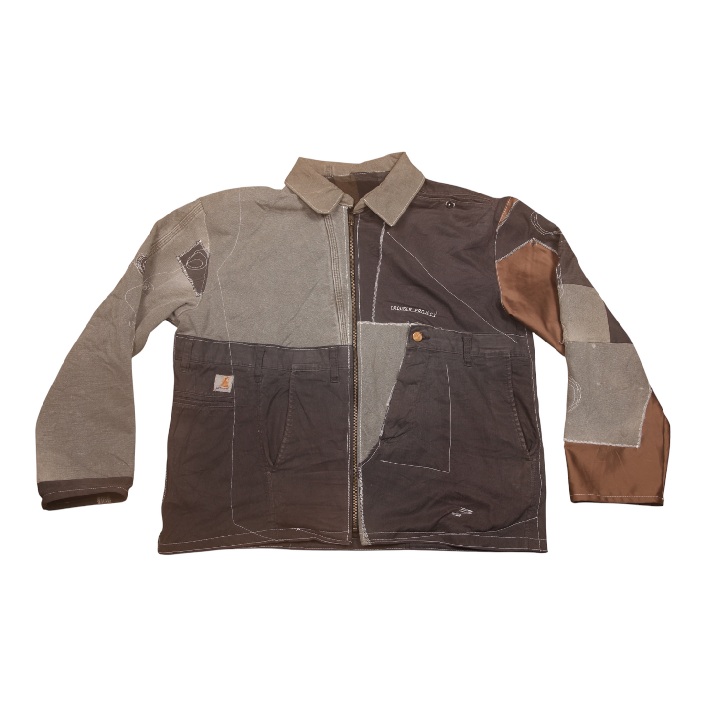 Patchwork Jacket made from Second Hand Trousers (L)