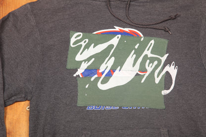 Upcycled Champion Screenprint Grey Hoodie (S)