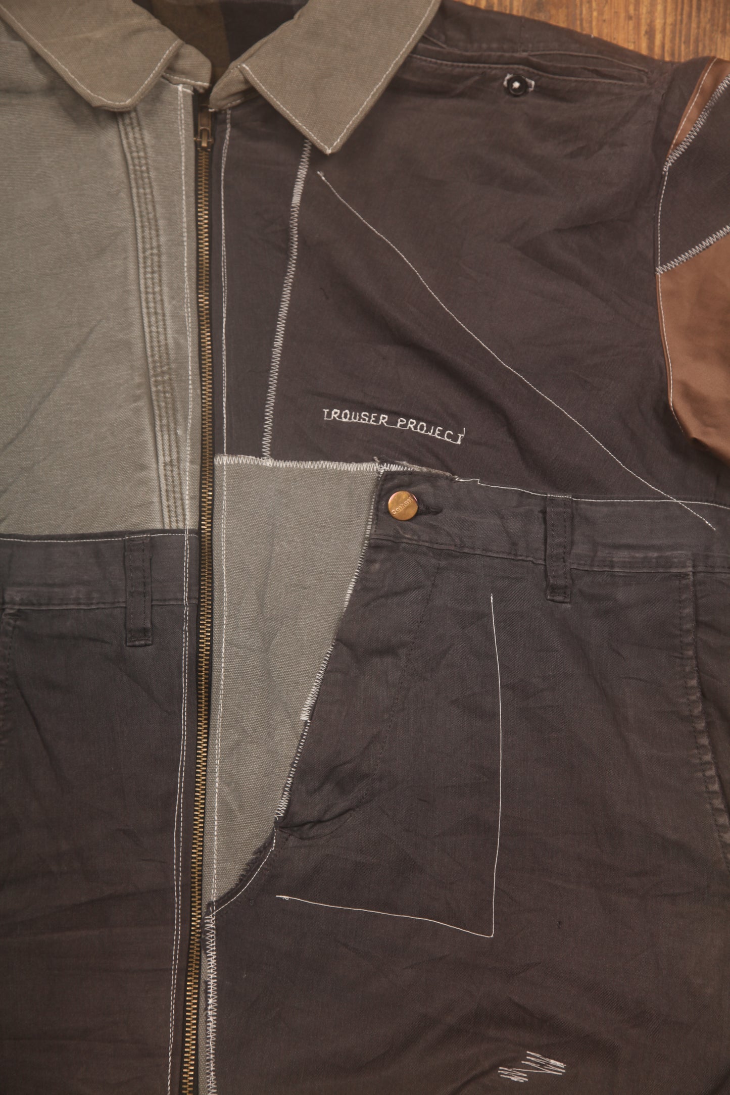Patchwork Jacket made from Second Hand Trousers (L)