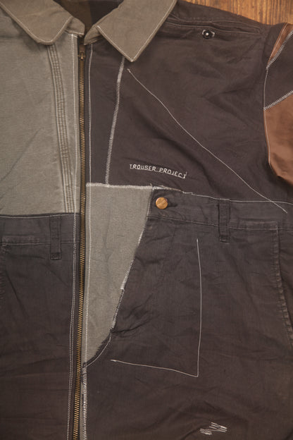 Patchwork Jacket made from Second Hand Trousers (L)