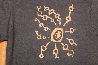 Upcycled Champion Screenprint Grey Hoodie (S)