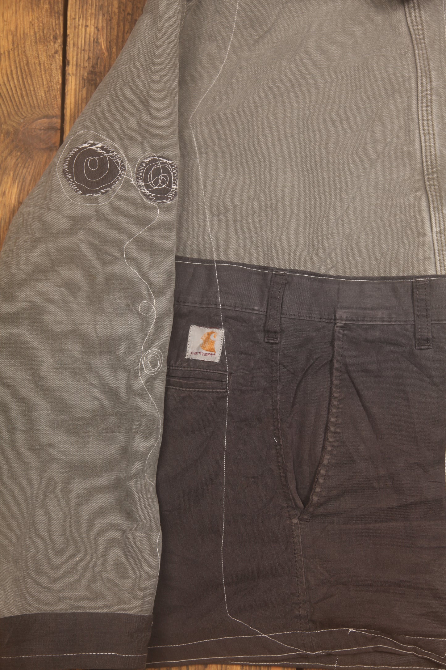 Patchwork Jacket made from Second Hand Trousers (L)
