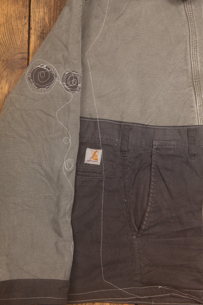 Patchwork Jacket made from Second Hand Trousers (L)