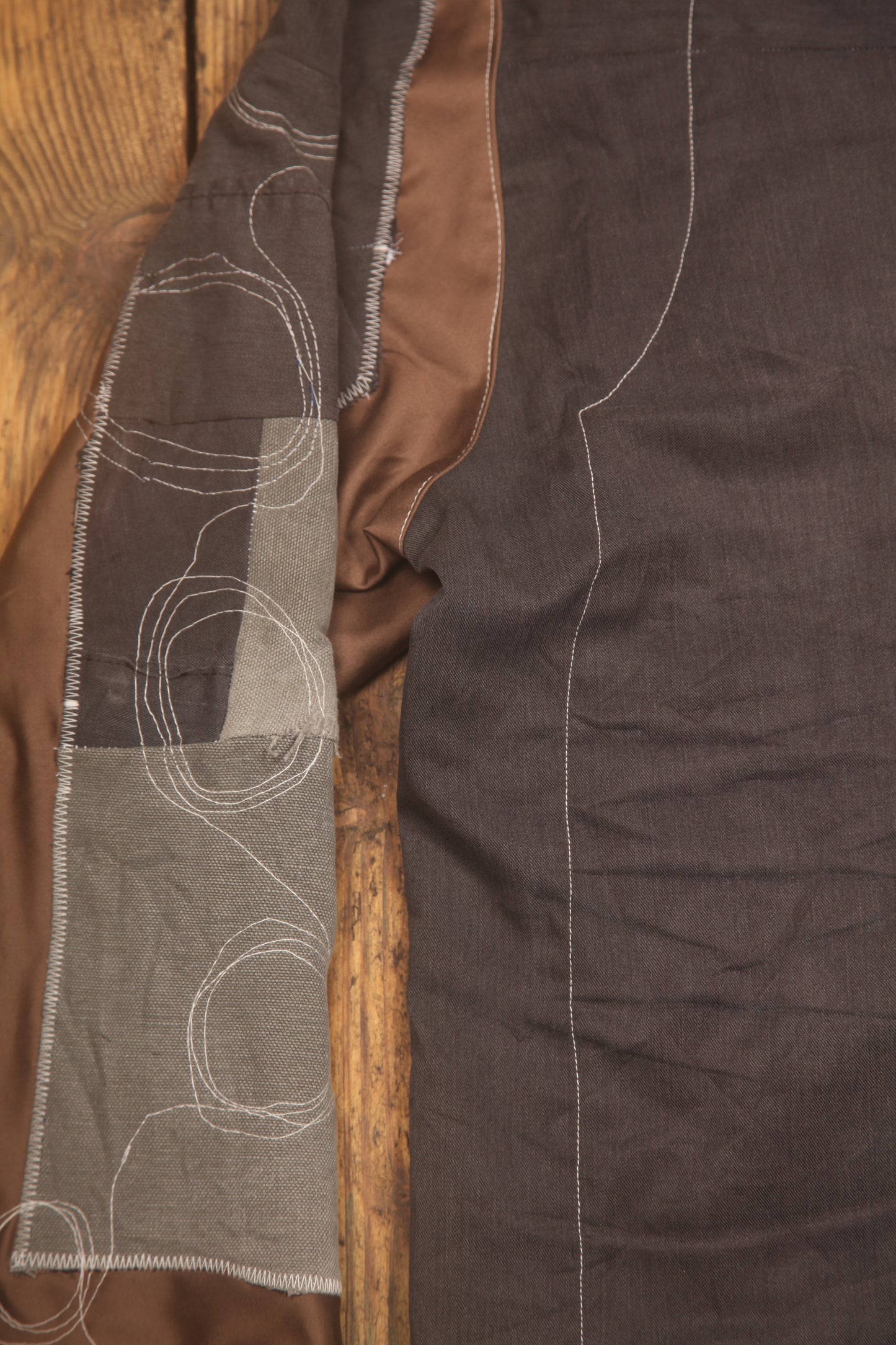Patchwork Jacket made from Second Hand Trousers (L)
