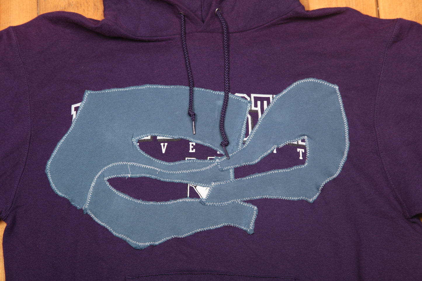 Vintage Upcycled Screenprint Hoodie (S)