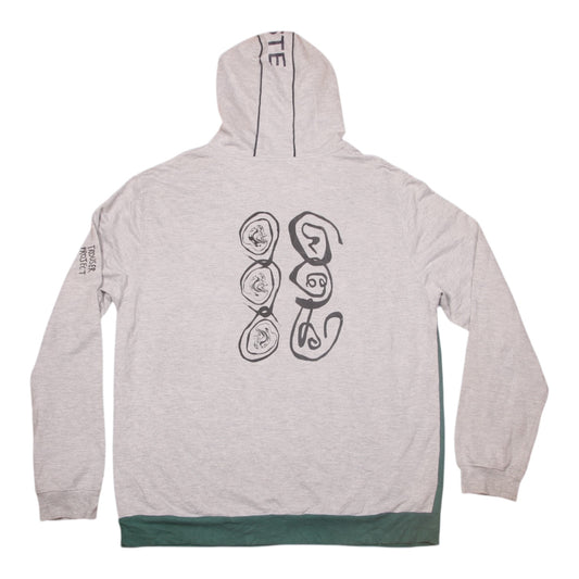 Vintage Upcycled Screenprint Hoodie (L)