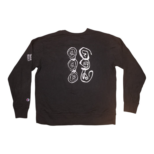 Vintage Upcycled Screenprint Jumper (XL)