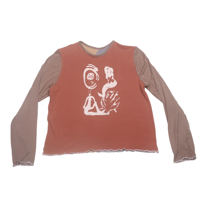 Long Sleeve Screenprint Fitted Tee (UK16/18)