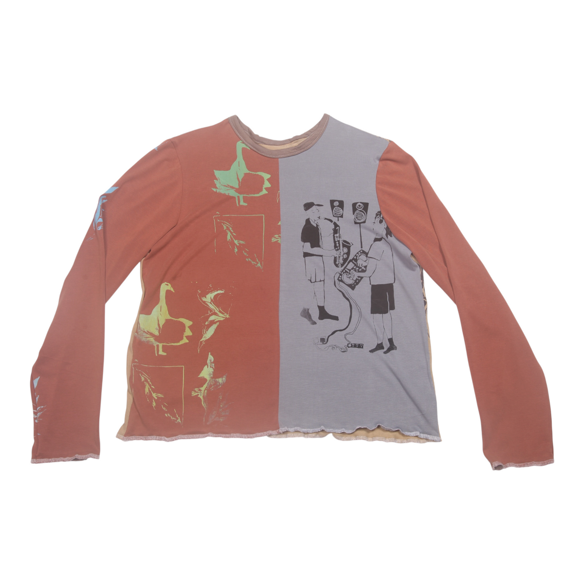 Long Sleeve Screenprint Fitted Tee (UK16/18)