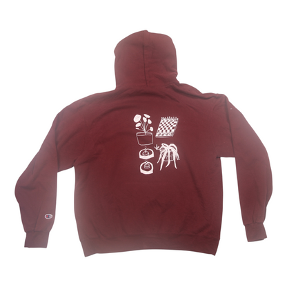 Vintage Upcycled Screenprint Hoodie (L)