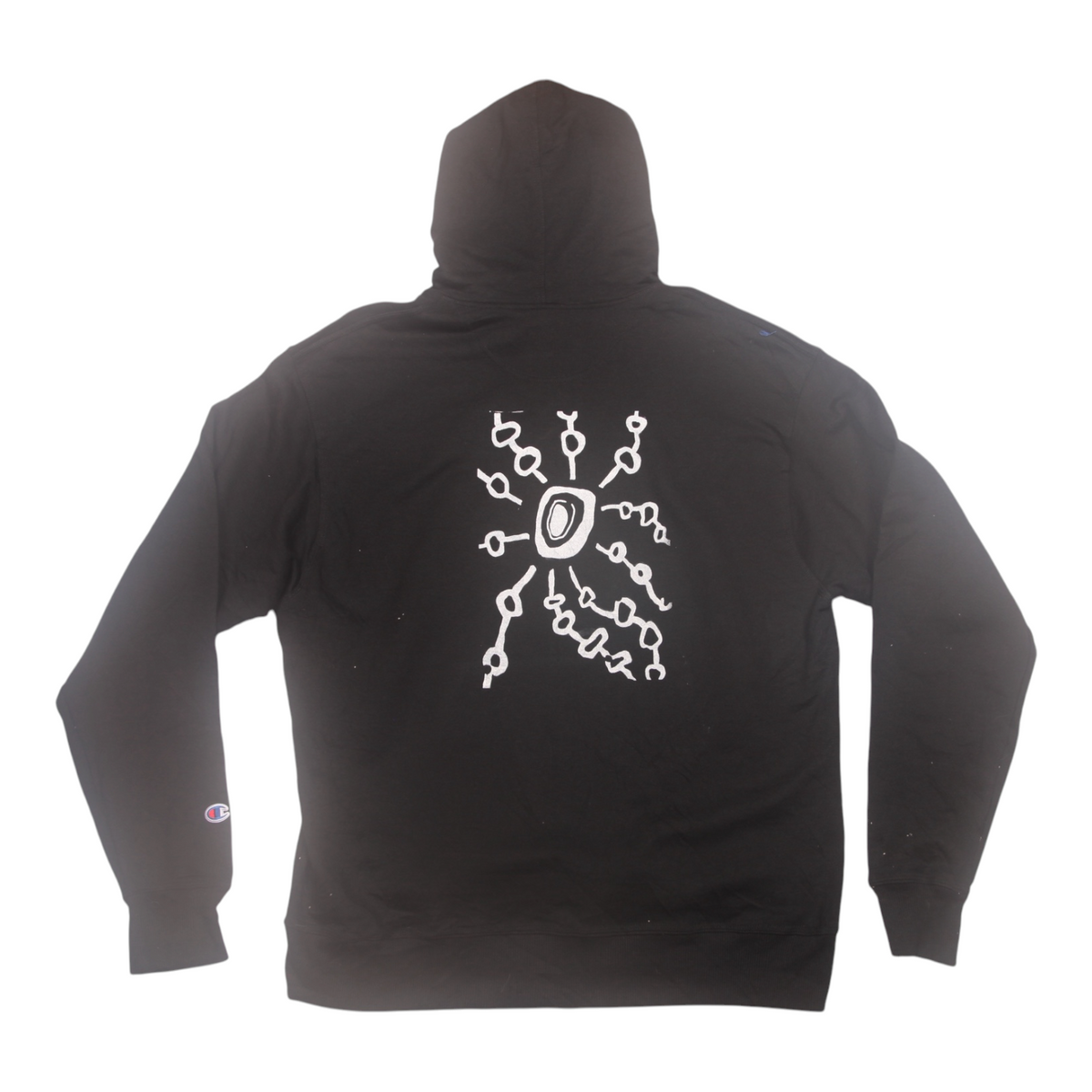Vintage Upcycled Screenprint Hoodie (L)