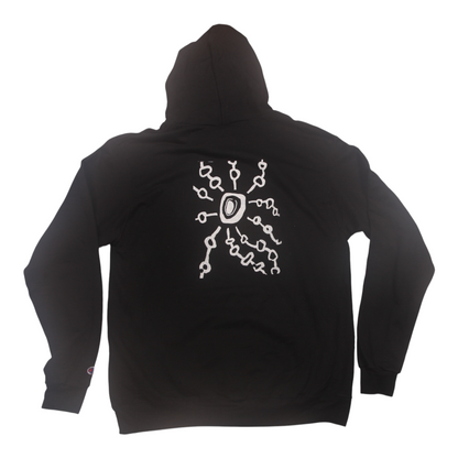 Vintage Upcycled Screenprint Hoodie (M)