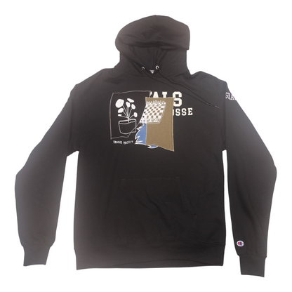 Vintage Upcycled Screenprint Hoodie (M)
