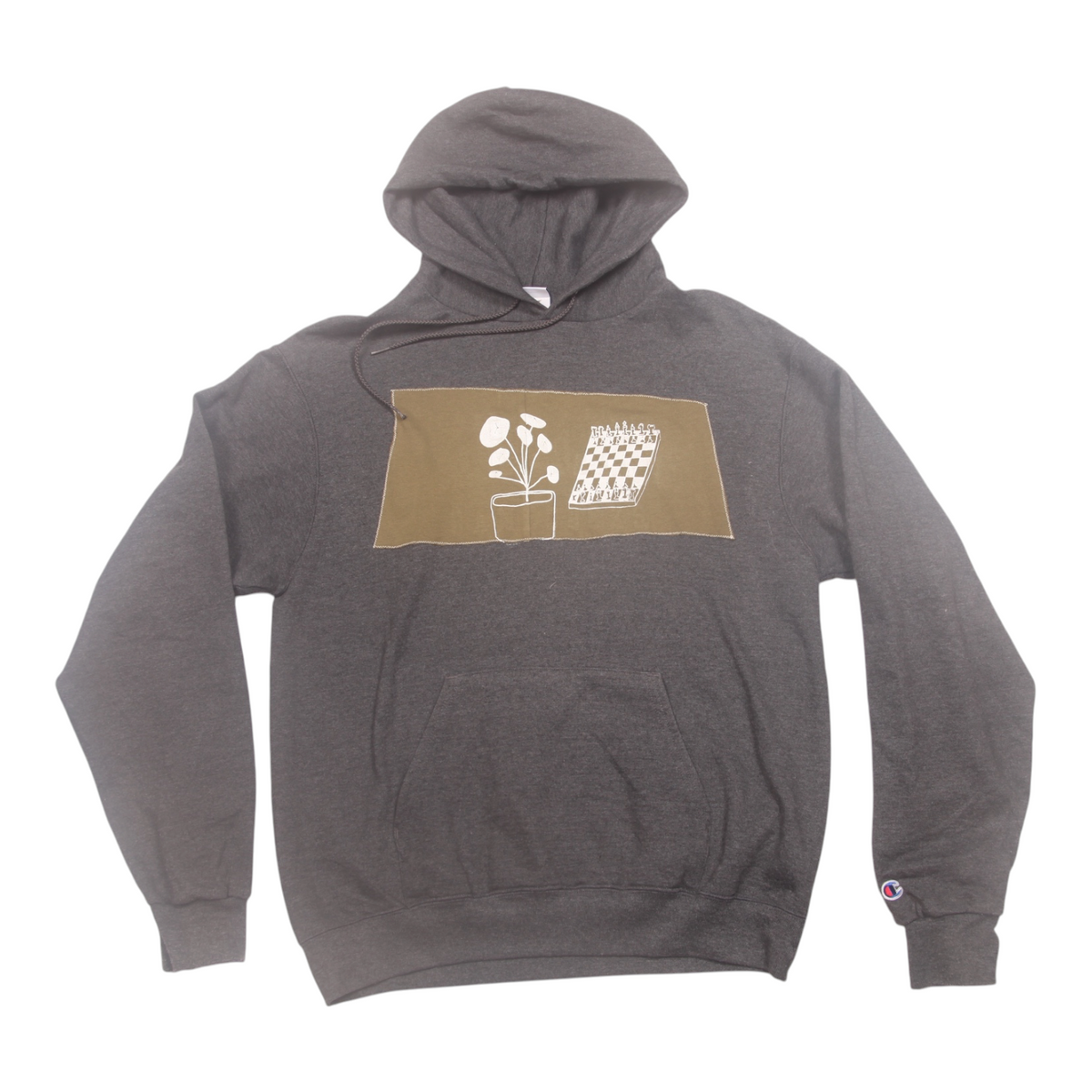 Vintage Upcycled Screenprint Hoodie (M)