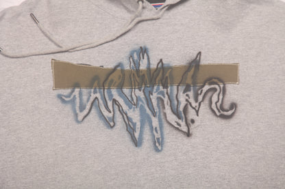 Vintage Upcycled Screenprint Hoodie (L)