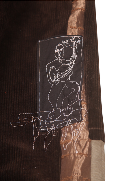 Handmade Corduroy Appliqué Trousers (W31)