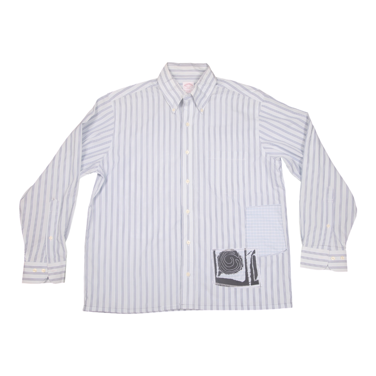 Reworked Patchwork Screenprint Shirt (L)