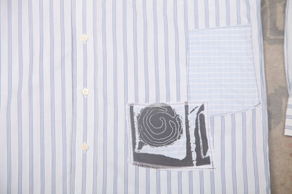Reworked Patchwork Screenprint Shirt (L)