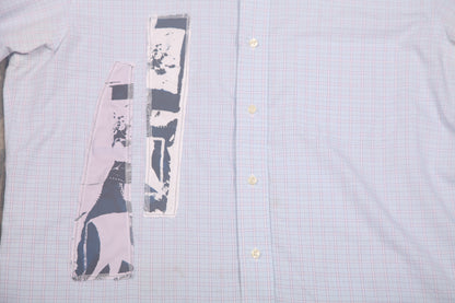 Reworked Patchwork Screenprint Shirt (L)