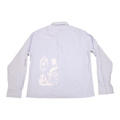 Reworked Patchwork Screenprint Shirt (L)