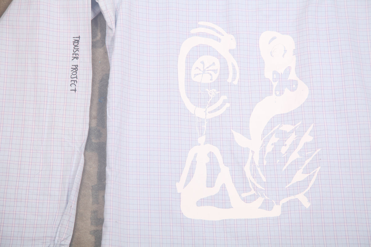 Reworked Patchwork Screenprint Shirt (L)