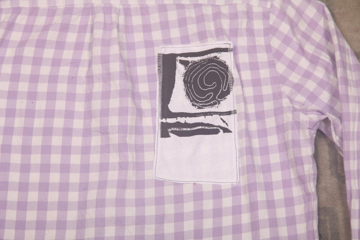 Reworked Patchwork Screenprint Shirt (M)