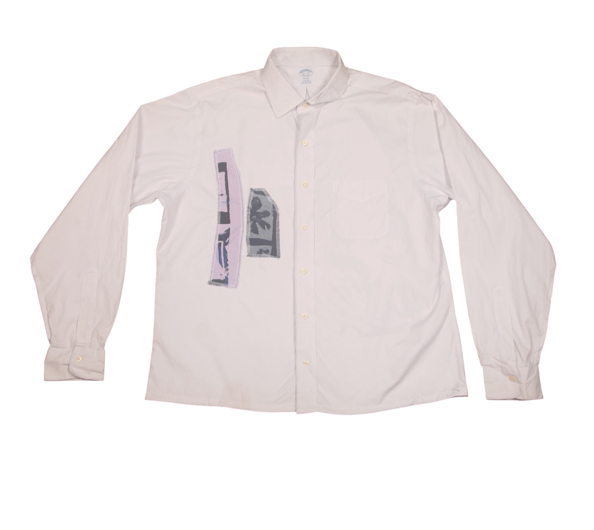 Reworked Patchwork Screenprint Shirt (L)