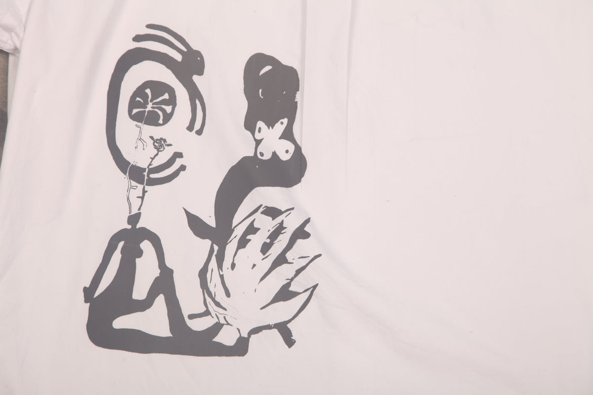 Reworked Patchwork Screenprint Shirt (L)